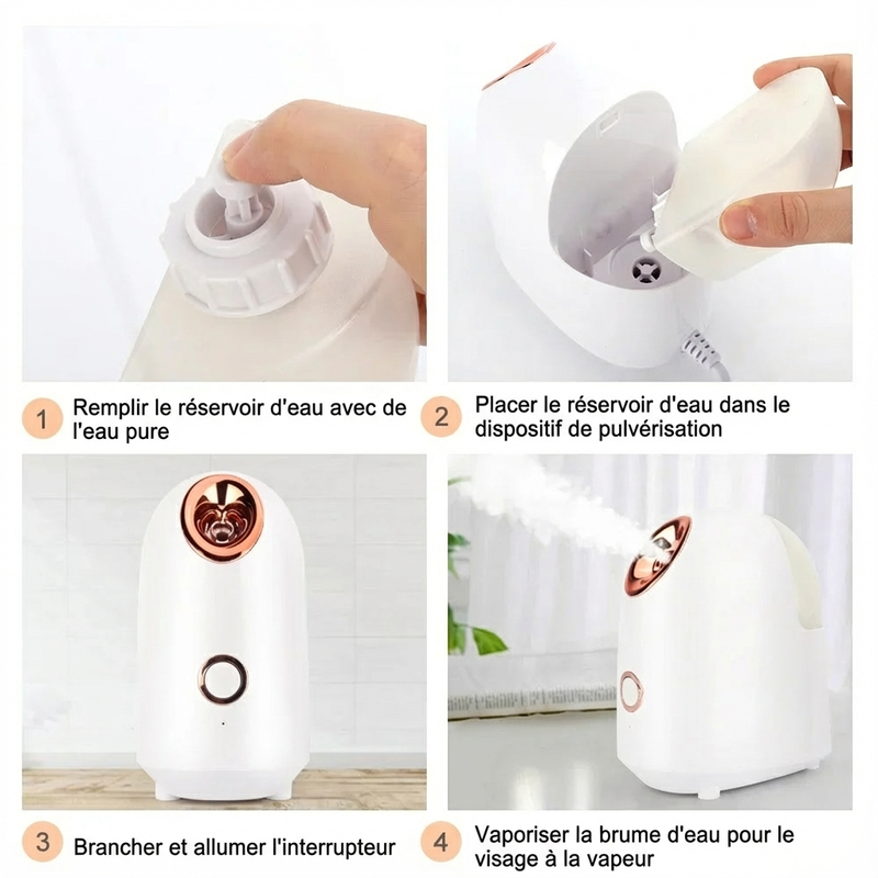 Appareil à Vapeur Visage – Peau nette & Lumineuse