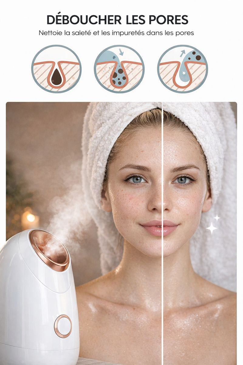 Appareil à Vapeur Visage – Peau nette & Lumineuse